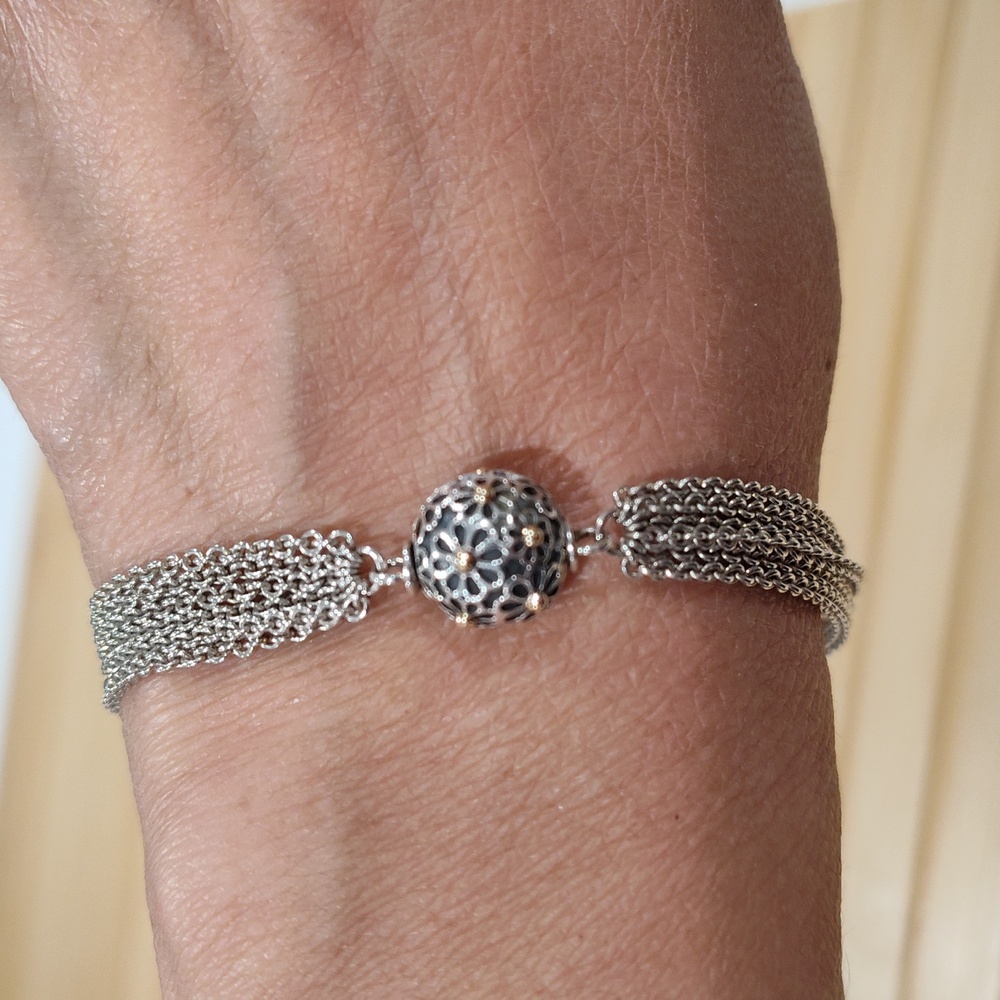 Pandora Multi-Chain Bracelet with Charm/Clip